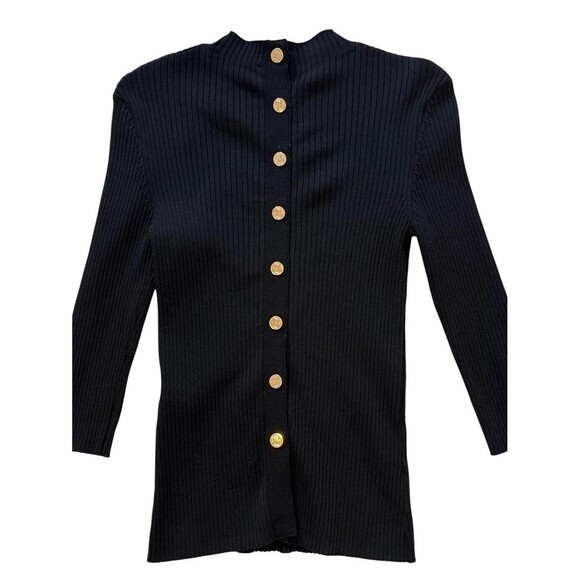 Maje Tops - Maje Women's Black and Gold Shirt